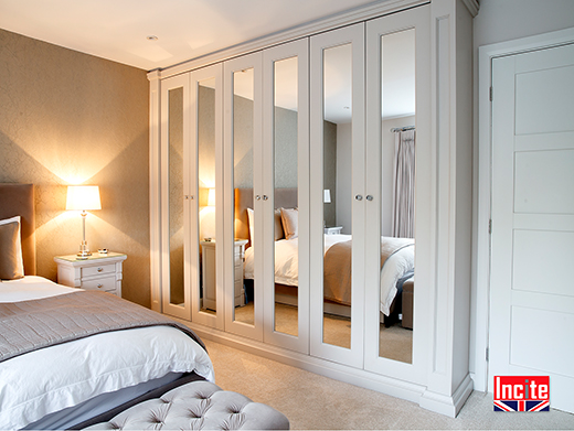 Painted Fitted Mirrored Door Wardrobe