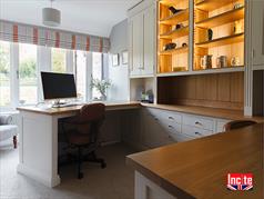 Bespoke Painted Oak Fitted Home Office Furniture