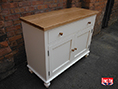 Hand British Made Oak Painted Sideboard