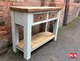 Painted and Plank Pine Console Table