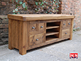 Rustic Plank Pine Television Cabinet