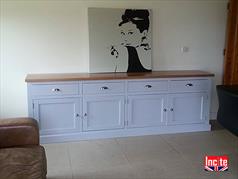 Bespoke Painted Sideboard Hand Made To Measure By Derbyshire Based Incite Interiors, Custom Made Painted And Oak Dining Room Furniture