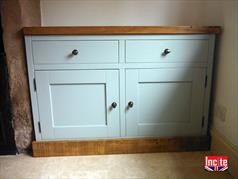 Beautiful Painted with Rustic Top Sideboard