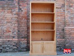 British Made Oak Bookcase with Storage