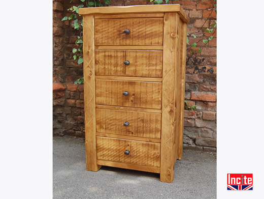Rustic Pine Wellington Chest of Drawers