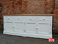 Solid Oak And Painted Sideboard
