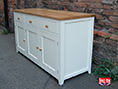 Painted Oak Shaker Sideboard with Panel Side Detail