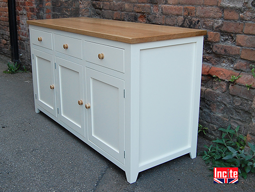 Painted with Oak Top Shaker Style Sideboard 