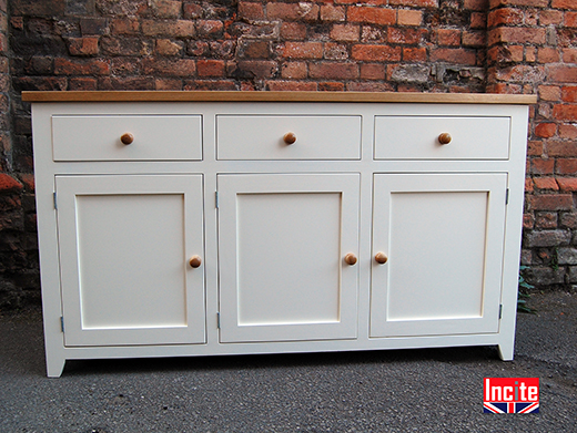 Painted and Oak Shaker Sideboard 