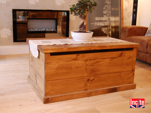Rustic Pine Tequila Chest Coffee Table