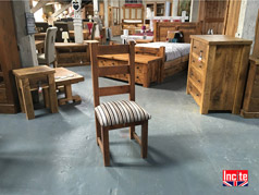 Plank Pine Upholstered Chair handmade