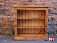 Handmade Plank Pine Bookcase By Incite Interiors Derbyshire, makers of custom made solid wooden furniture for your home