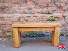 Solid Plank Pine Bench