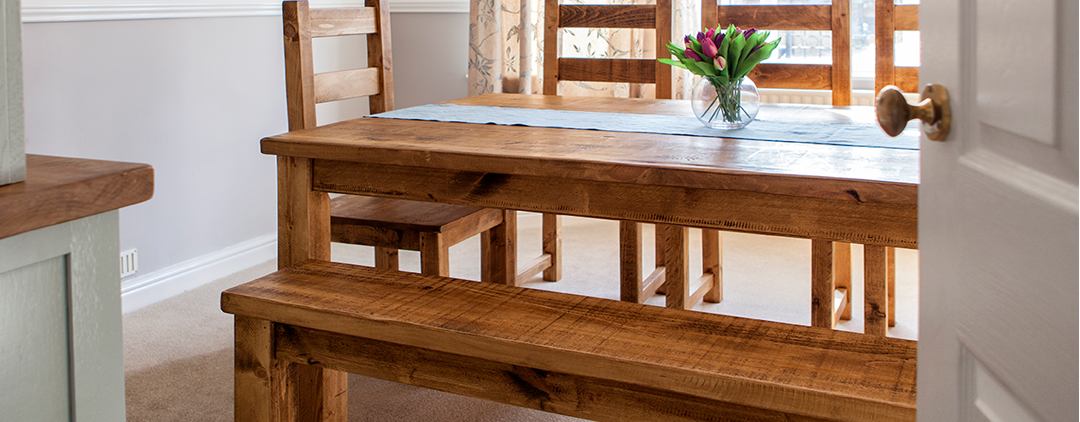 Rustic Plank Dining Furniture handmade to your requirements