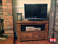 Rustic Plank Pine TV Unit