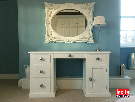 Painted Double Pedestal Dressing Table