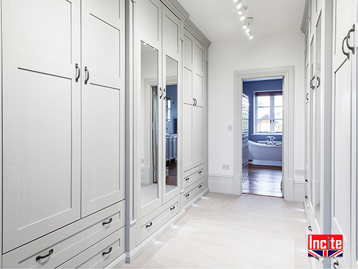 Luxury Painted Oak Fitted Wardrobe Derbyshire