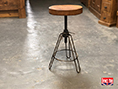 Vintage Hairpin Leg Rustic Stool