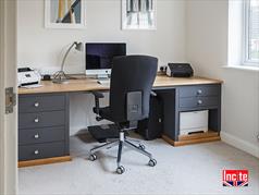 Custom Handmade Painted Oak Desk.