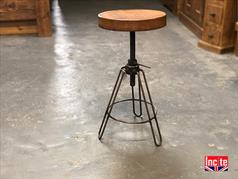 Vintage Hair Pine Industrial Stool