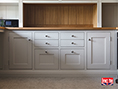 Custom Handcrafted Painted Oak Fitted Home Office Furniture