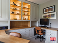 Custom Handcrafted Painted Oak Fitted Home Office Furniture