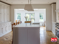 Lamproom Grey and Ammonite custom kitchen derbyshire