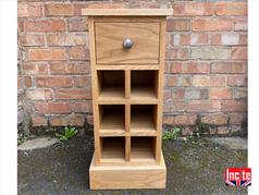 Bespoke Oak Wine Rack with Drawer Cabinet