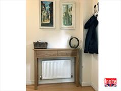 Bespoke Wooden Hallway Furniture, custom made oak, plank pine, painted, tailor made to your exact size requirements by Incite Interiors Derbyshire UK