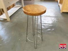 Plank Pine Industrial Hairpin Leg Bar Stool