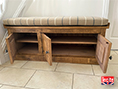 Solid Plank Pine Shoe Cupboard and Seat