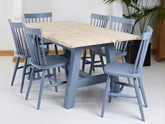 "A" Framed Painted Legged Table with Solid Pine Top