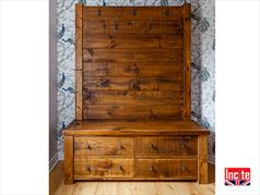Beautifully Handmade British Bespoke Rustic Wooden Hall Furniture which is Hand Made To Your Own Size Requirements by Incite Interiors Derbyshire