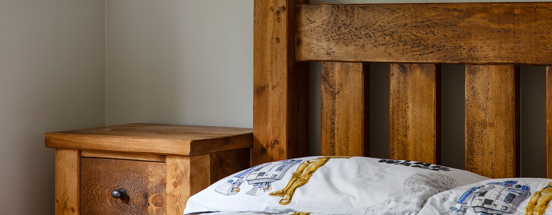 Rustic plank pine bedroom furniture made to order derbyshire