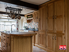 Custom Handmade Oak Kitchen handmade to order by Incite Interiors Draycott Derbyshire