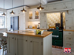 Custom Handmade painted kitchen by Incite Interiors Derbyshire