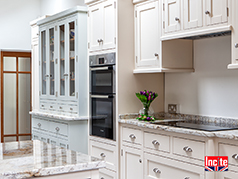 Custom Made Hand Painted Oak Kitchen, Pointing and Mizzle Painted Kitchen