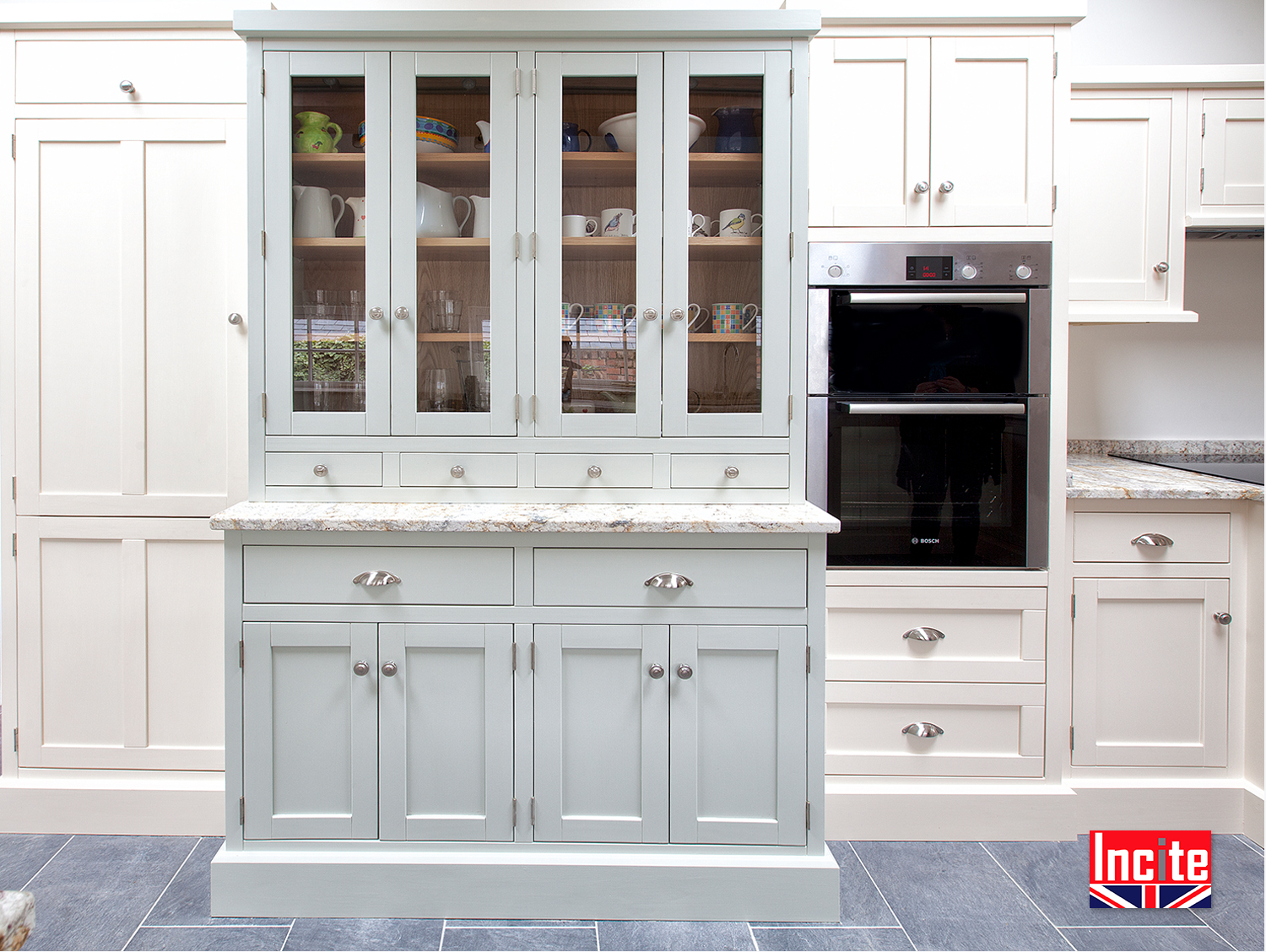 Custom Made Hand Painted Bespoke Oak Kitchen By Incite