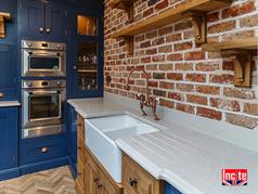 Bespoke Painted Stiffkey Kitchen with Rose Gold 