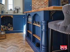 Bespoke Painted Stiffkey Kitchen with Rose Gold 