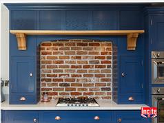 Bespoke Painted Stiffkey Kitchen with Rose Gold