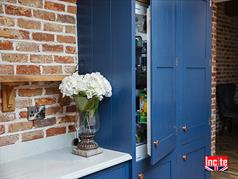 Bespoke Painted Stiffkey Kitchen with Rose Gold 