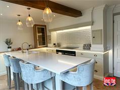 Custom made Oak Painted Kitchen and Island derbyshire