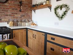 Rustic Oak and Painted Bespoke Kitchen