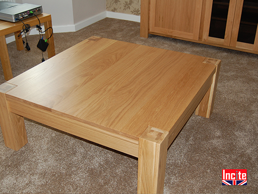 Oak Coffee Table with Leg Detail 