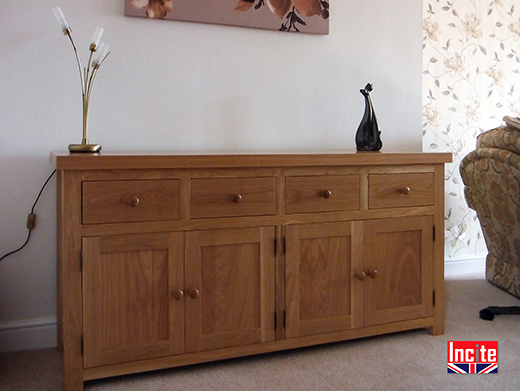 Oak 4 door 4 Drawer Sideboard