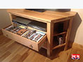 Oak Corner TV Media Cabinet