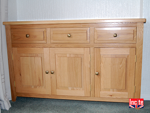 Oak 3 Door and 3 Drawer Sideboard