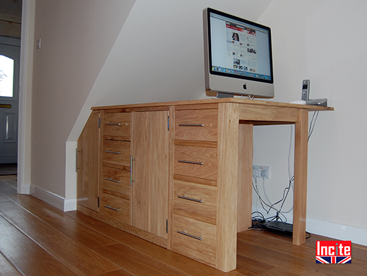 Custom Made Under Stairs Sideboard Desk