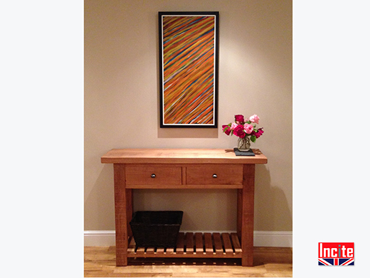 Handmade Rustic Oak Console Table